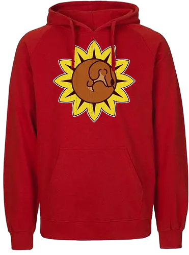 Teckel Flower - Dachshund, Cute, Sunflower - Fairtrade Hoodie