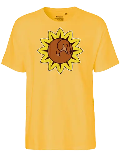 Teckel Flower - Dachshund, Cute, Sunflower - Fairtrade T-Shirt