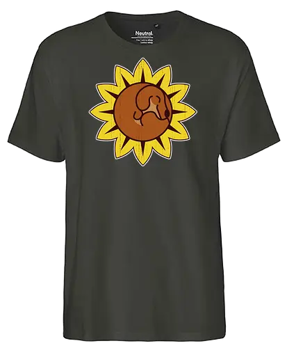 Teckel Flower - Dachshund, Cute, Sunflower - Fairtrade T-Shirt