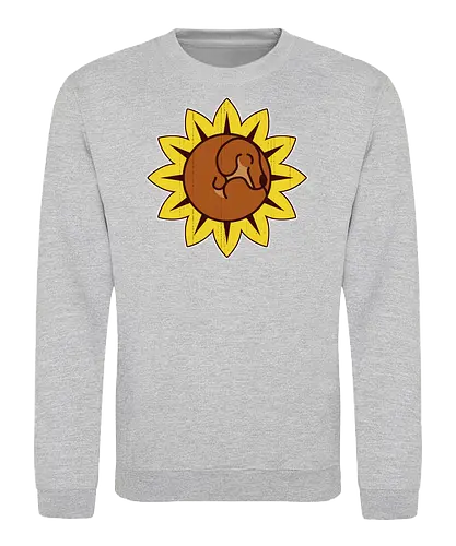 Teckel Flower - Dachshund, Cute, Sunflower - Sweatshirt