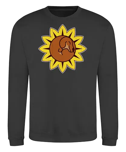 Teckel Flower - Dachshund, Cute, Sunflower - Sweatshirt