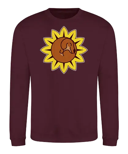 Teckel Flower - Dachshund, Cute, Sunflower - Sweatshirt