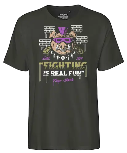 New York Punk Pig - Schwein, Punk - Fairtrade T-Shirt