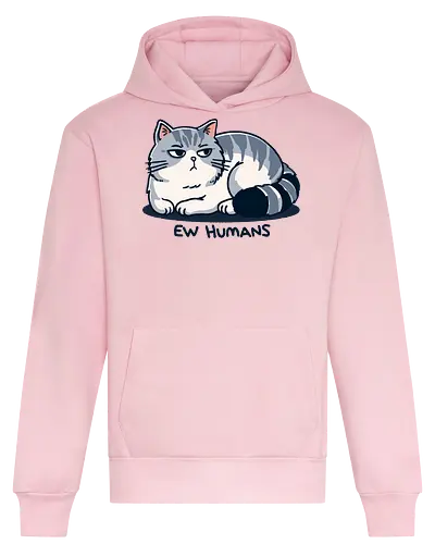 Ew, Humans - cat, katze, mensch, statement - Heavyweight Hoodie