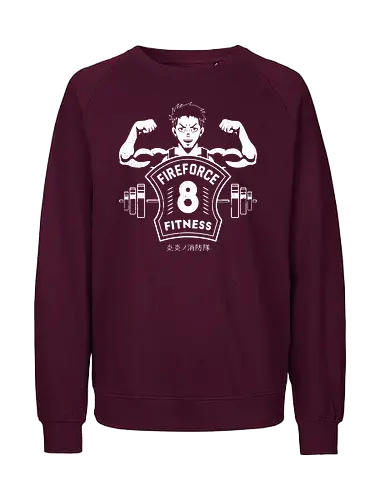 Fire Fitness - fire, force, anime, manga, gym - Fairtrade Sweatshirt