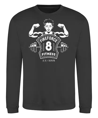 Fire Fitness - fire, force, anime, manga, gym - Sweatshirt