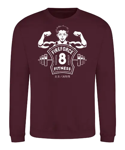 Fire Fitness - fire, force, anime, manga, gym - Sweatshirt