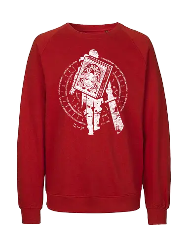 Protagonist and Book - grimoire, weiss, book, gaming, automata - Fairtrade Sweatshirt