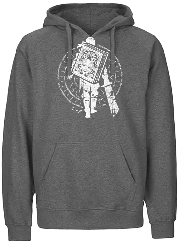Protagonist and Book - grimoire, weiss, book, gaming, automata - Fairtrade Hoodie