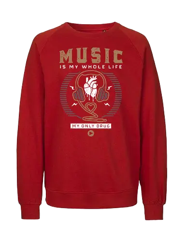 Music is Life - Love, Hrt, HdphoConsole - Fairtrade Sweatshirt