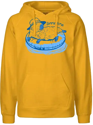 Summertime - Chilling, Pool, Capybara, Animal - Fairtrade Hoodie