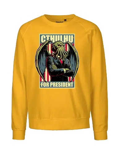 Cthulhu for President - Lovecraft, Monster - Fairtrade Sweatshirt