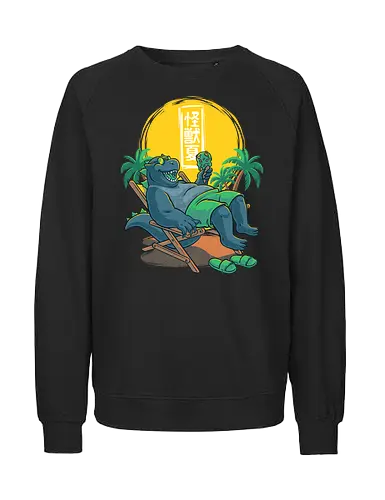 Kaiju Summer Ice Cream - Monster, Cute, Sun, Beach - Fairtrade Sweatshirt