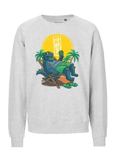 Kaiju Summer Ice Cream - Monster, Cute, Sun, Beach - Fairtrade Sweatshirt