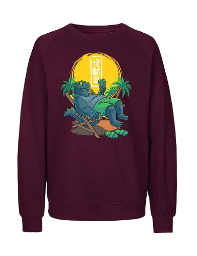 Kaiju Summer Ice Cream - Monster, Cute, Sun, Beach - Fairtrade Sweatshirt
