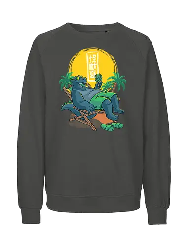 Kaiju Summer Ice Cream - Monster, Cute, Sun, Beach - Fairtrade Sweatshirt