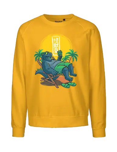 Kaiju Summer Ice Cream - Monster, Cute, Sun, Beach - Fairtrade Sweatshirt
