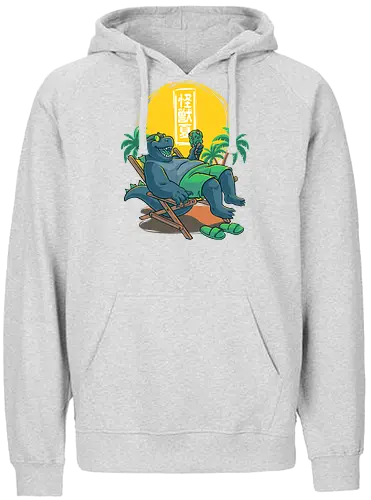 Kaiju Summer Ice Cream - Monster, Cute, Sun, Beach - Fairtrade Hoodie