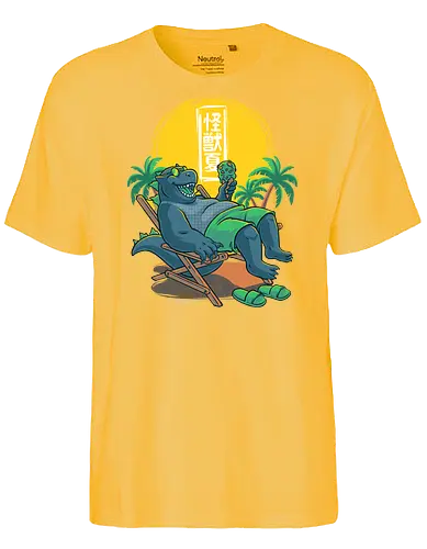 Kaiju Summer Ice Cream - Monster, Cute, Sun, Beach - Fairtrade T-Shirt