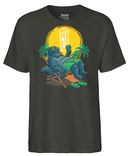 Kaiju Summer Ice Cream - Monster, Cute, Sun, Beach - Fairtrade T-Shirt