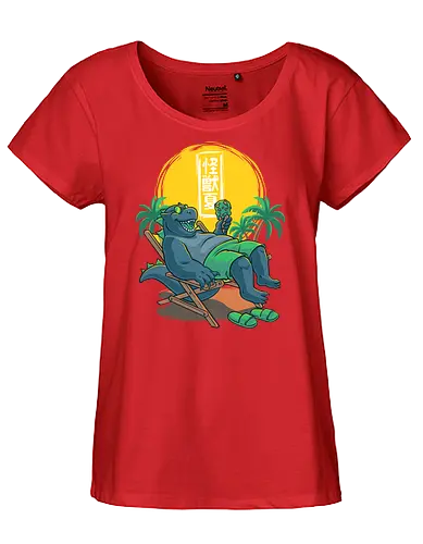 Kaiju Summer Ice Cream - Monster, Cute, Sun, Beach - Fairtrade Girl Shirt