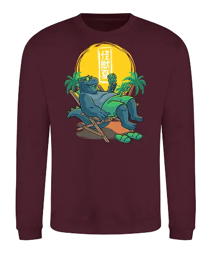Kaiju Summer Ice Cream - Monster, Cute, Sun, Beach - Sweatshirt