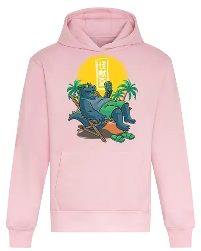 Kaiju Summer Ice Cream - Monster, Cute, Sun, Beach - Heavyweight Hoodie