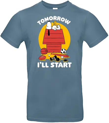 Lazy Beagle Exercise - Procrastination, Snoop, Dog, Play - Standard T-Shirt