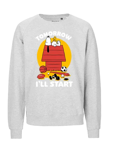 Lazy Beagle Exercise - Procrastination, Snoop, Dog, Play - Fairtrade Sweatshirt