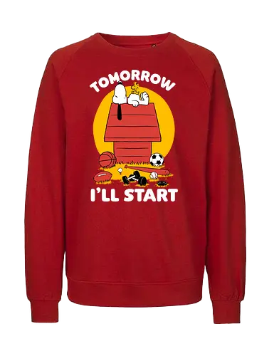 Lazy Beagle Exercise - Procrastination, Snoop, Dog, Play - Fairtrade Sweatshirt