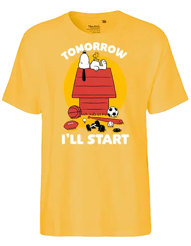 Lazy Beagle Exercise - Procrastination, Snoop, Dog, Play - Fairtrade T-Shirt