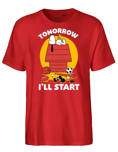 Lazy Beagle Exercise - Procrastination, Snoop, Dog, Play - Fairtrade T-Shirt