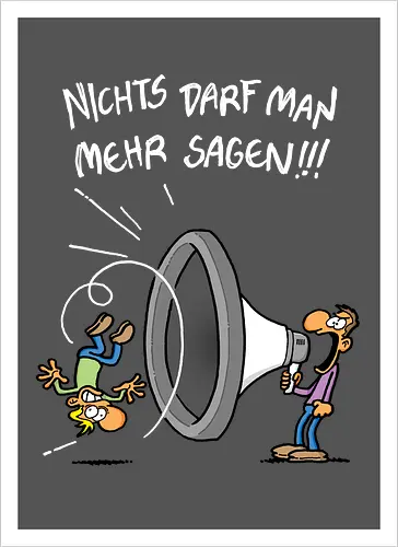 Nichts darf man mehr! - protest, nichts darf man - Kunstdruck