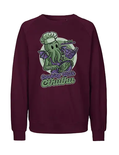 Cthulhu Cooking Show - Monster, Necronomicook, Lovecraft - Fairtrade Sweatshirt