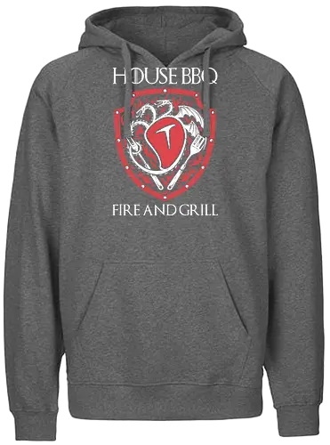 House BBQ - Dragon, Grill, Fire, TV, Throne - Fairtrade Hoodie