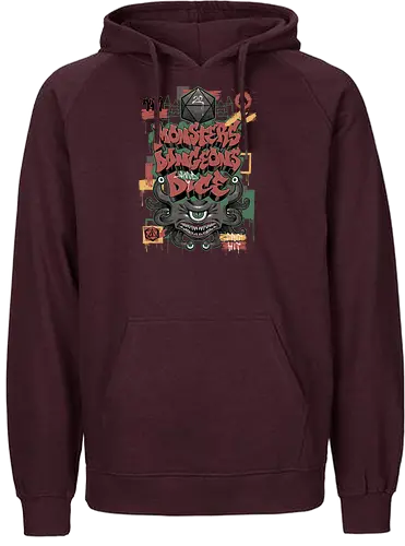Monsters Dungeons Dice - Rolling, Monster, Game - Fairtrade Hoodie