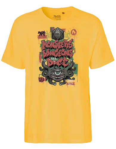 Monsters Dungeons Dice - Rolling, Monster, Game - Fairtrade T-Shirt