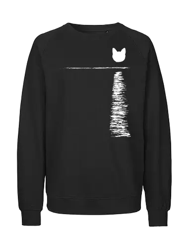 Cat moon - cat, Katze, mond, Meer - Fairtrade Sweatshirt