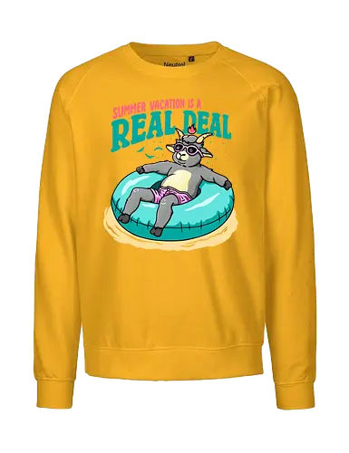 Real Deal - baphomet, devil, vacation, urlaub, sommer, summer - Fairtrade Sweatshirt