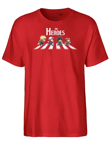 The Heroes - anime, manga, hero, academia, abbey, road - Fairtrade T-Shirt