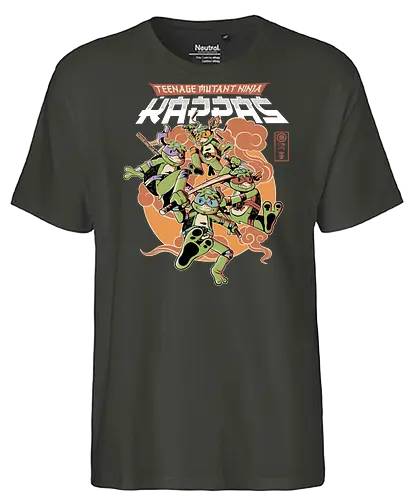 Ninja Kappas - ninja, turtle, kappa, yokai, comic - Fairtrade T-Shirt