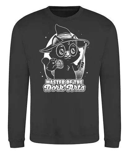 Black Cat Dark Magic - katze, cat, magie, magic, wizard - Sweatshirt