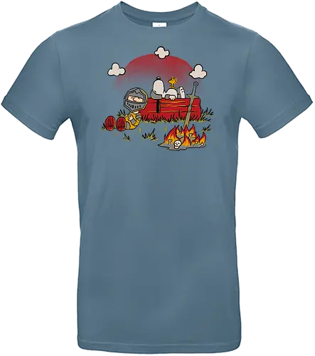 Dark Fantasy Comic Dog - dog, cartoon, knight, you died - Standard T-Shirt