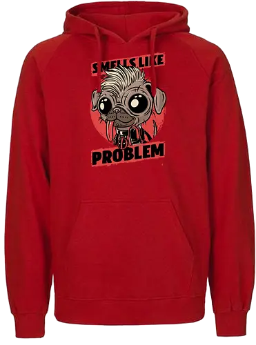 Smells like Problem - pool, antihero, dog, hund, dead - Fairtrade Hoodie