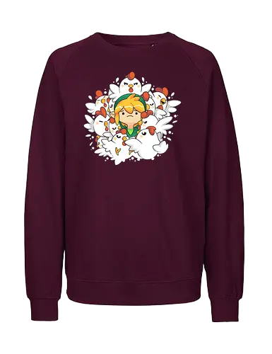 Impossible Situation - death, chicken, Hero of Time, gaming - Fairtrade Sweatshirt