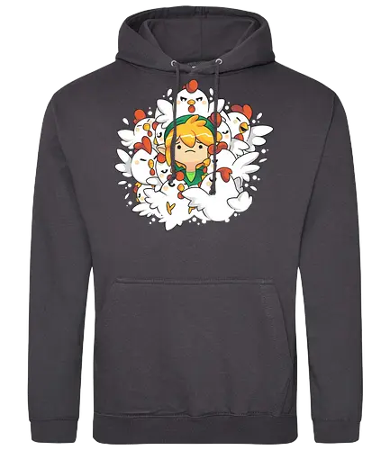 Impossible Situation - death, chicken, Hero of Time, gaming - Standard Hoodie