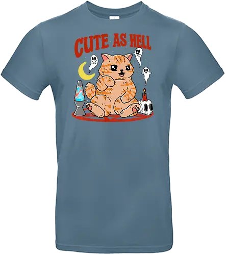 Cute as Hell - cat, katze, cute, süß, pentagram - Standard T-Shirt
