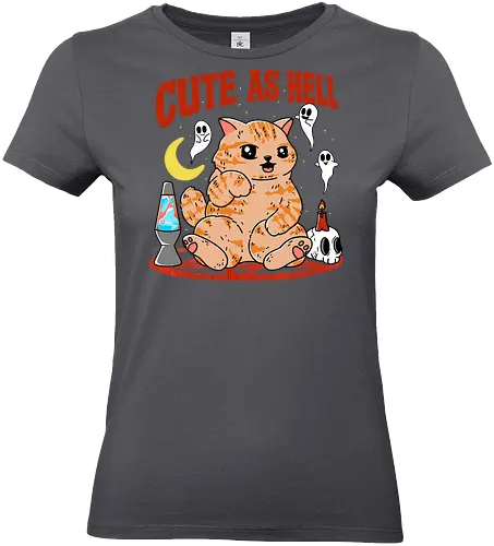 Cute as Hell - cat, katze, cute, süß, pentagram - Standard T-Shirt (Frauen)