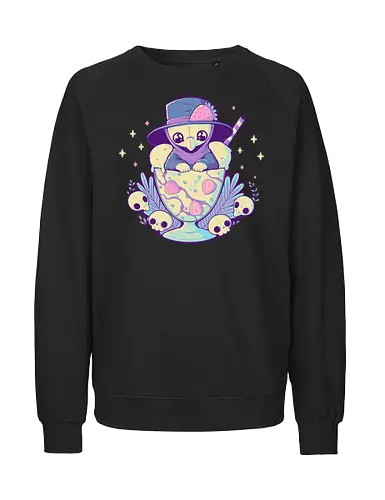 Cute Plague Doctor Ice Cream - plague, plague doctor, pestdoktor, eis, ice cream - Fairtrade Sweatshirt