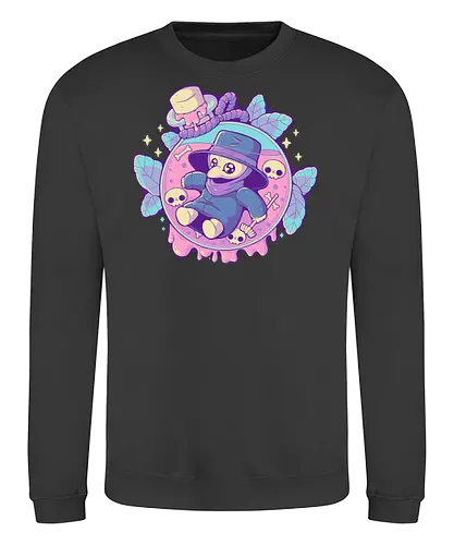 Cute Plague Doctor in Jar - plague doctor, plague, pestdoktor, potion, witchcraft - Sweatshirt